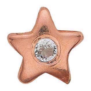 Christina rosa forgyldt sølv Topaz Star Lille rosa forgyldt stjerne med hvid topaz, model 603-R5 købes hos Guldsmykket.dk her